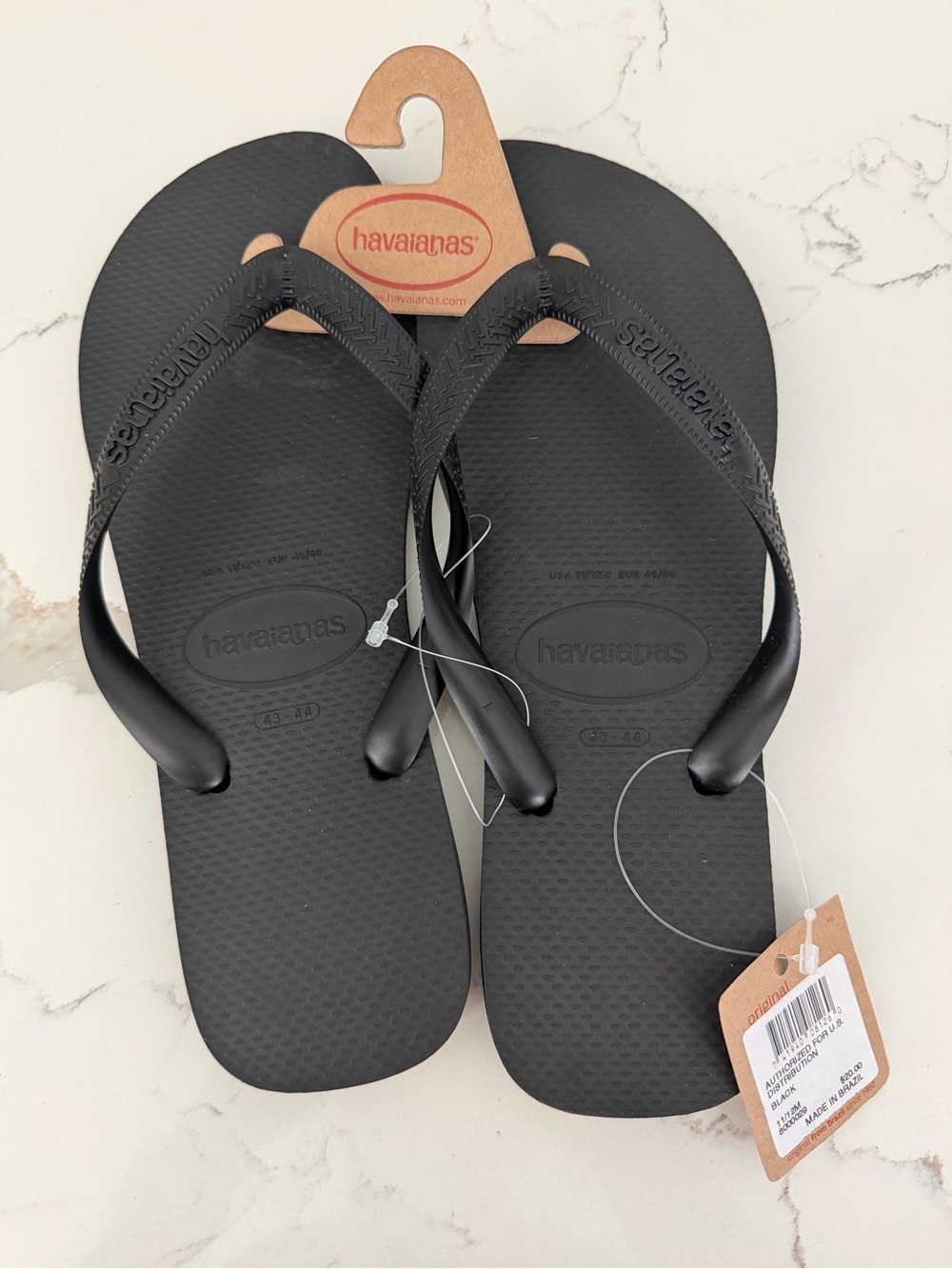 Havaianas black flip flops size US 11/12 M